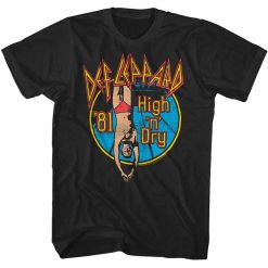 Def Leppard High n Dry Diver 1981 Album Shirt Rock Band Tour Tee