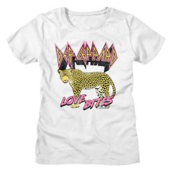 Def Leppard Love Bites Leopard Shirt Vintage Rock Band Album Tee