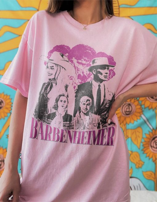 Vintage Barbenheimer Shirt For Barbie Movie Fan