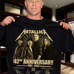 Metallica 42nd Anniversary 1981 2023 Signatures Shirt