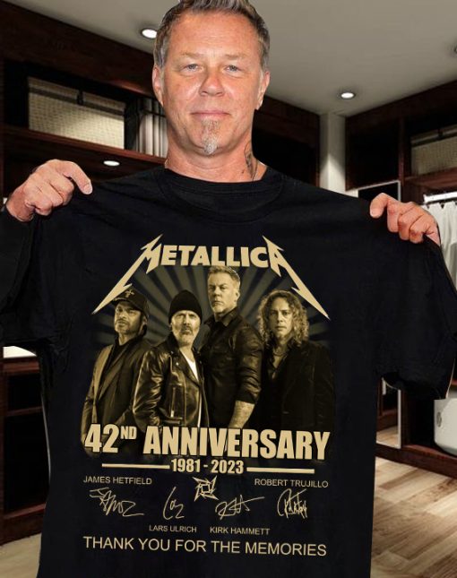 Metallica 42nd Anniversary 1981-2023 Signatures Shirt