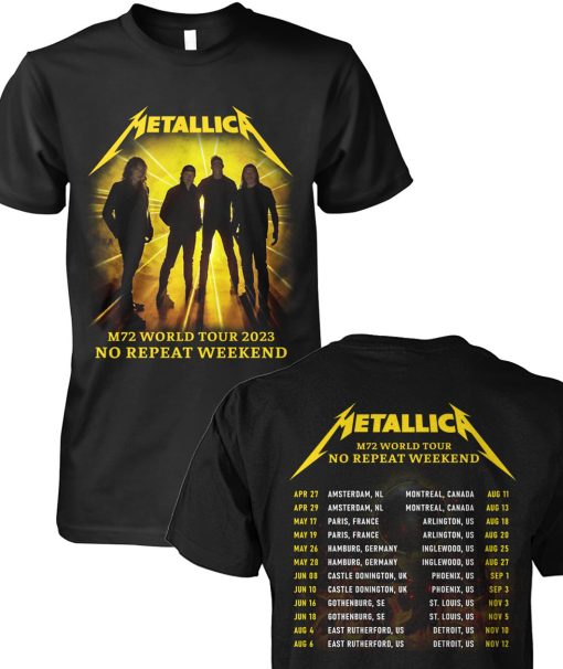 Metallica M72 World Tour 2023 No Repeat Weekend Shirt, Metallica Band Sweatshirt