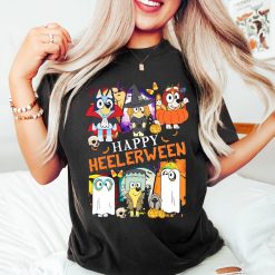 Vintage Happy Heelerween Bluey Shirt, Bluey Trick Or Treat Sweatshirt, Bluey Bingo T shirt